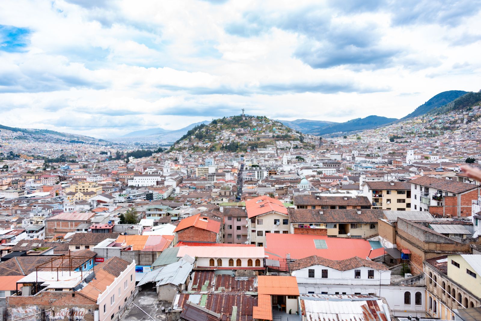 Aerial view of Quito, Ecuador's capital